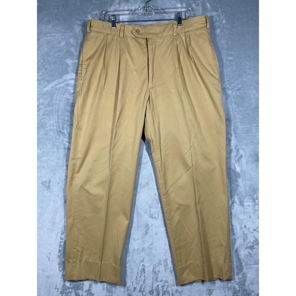 Bills Khakis M2P Mens 38x29 Pleated Chinos Tan Cotton Twill Pants Made in USA